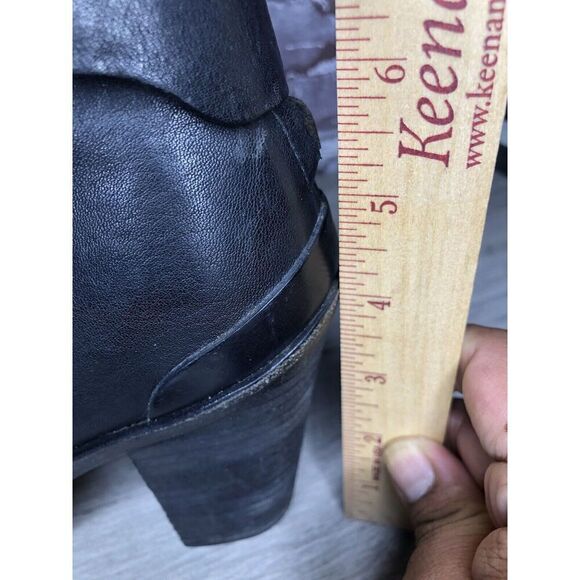 Rag & Bone Black Leather Ankle Back Zip Heel Booties Women Sz 39.5EU/9M US - Picture 10 of 16